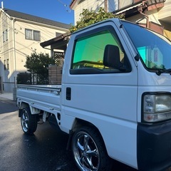 アクティトラックHA4エアコン付き、メッキアルミWORK VS KS 16インチ・ウィルズウィンマフラー付き。即引渡し可能の画像