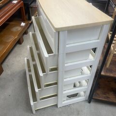 リサイクルショップどりーむ天保山店　No4461 ５段プラチェスト　木天板で頑丈🎵　軽量コンパクトで使い勝手良し♪　の画像