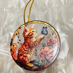 お取引先決まりました✴︎猫と月のオーナメントセットの画像