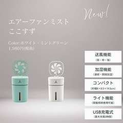 【美品】年中使える！加湿器&扇風機　エアファンミストの画像