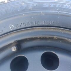 ミニ用 (BMW)ﾎｲｰﾙ付ｽﾀｯﾄﾞﾚｽﾀｲﾔ 175/65/15ｲﾝﾁx5.5J OFF45 4本ｾｯﾄの画像