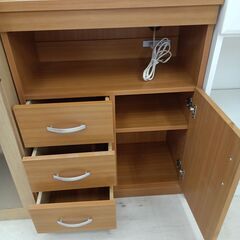 リユースのサカイ栃木店★ジモティ割あり★ ブラウン レンジ台 ブラウン W60×D33×H80 クリーニング済み TC12039の画像