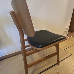 lumiere ルミエール ダイニングチェア 木製×ブラック座面 ナチュラルの画像