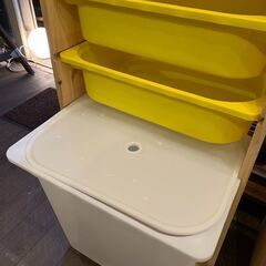 IKEA TROFAST トロファスト コンビネーション収納棚 イエローの画像
