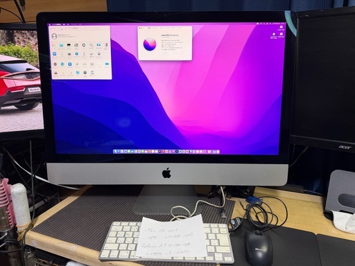 美品！格安！手渡し限定でお願いします！ iMac 27インチ 5Kモデル 2015 メモリ16GB SSD256GB Win11Pro