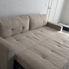 【狛江・引取限定】ソファベッド／動作良好／すぐ使えますの画像