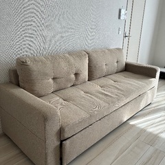 【狛江・引取限定】ソファベッド／動作良好／すぐ使えますの画像