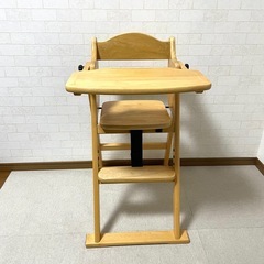 大和屋　ステラ木製ワンタッチハイチェアの画像
