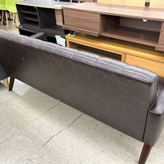 ★リユースのサカイ高崎店★TJ13712 カリモク ソファー ブラウン H70.5×D64×W160 クリーニング済みの画像