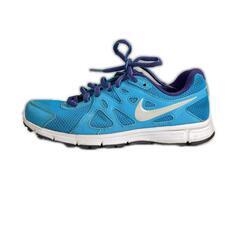 NIKE ナイキ レボリューション 2 MSL スニーカー 合成繊維 ブルー レディース 23 ランニングシューズ【古着】【中古】の画像