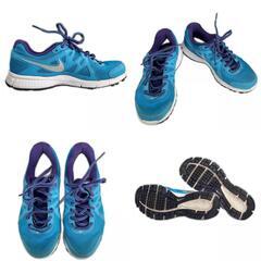 NIKE ナイキ レボリューション 2 MSL スニーカー 合成繊維 ブルー レディース 23 ランニングシューズ【古着】【中古】の画像