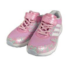 adidas アディダス FAITO EL K カモフラージュ スニーカー 合成皮革 ピンク レディース 24【古着】【中古】の画像