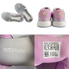 adidas アディダス FAITO EL K カモフラージュ スニーカー 合成皮革 ピンク レディース 24【古着】【中古】の画像