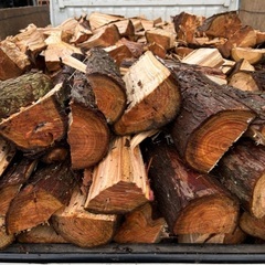 5000円薪、ヒバの木2台近い画像量価格、30から40センチくらいですの画像