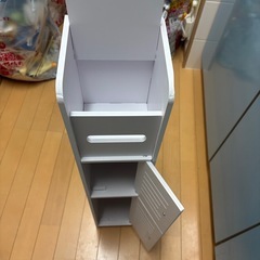 スリム　ランドリーラック　ホワイトの画像