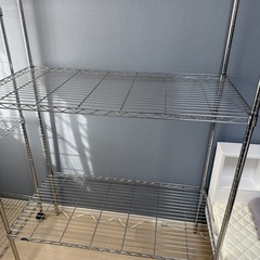 Luminous ルミナス メタルラック 2段 スチールラック メタルシェルフ 棚 収納棚 シルバーの画像