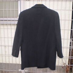 WEBEL　イタリア製　半コート　ダブル　黒色　ウール　毛90％　サイズ9A3　Mサイズ相当の画像