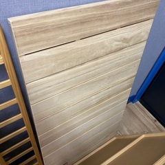 KATOJI ハイシートベビーベッド(ナチュラル)の画像