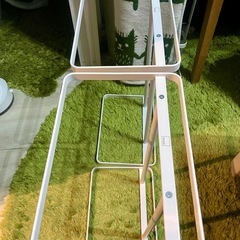 山崎実業　tower 伸縮シューズラック一段2個セット　ホワイト　靴棚　コンパクト　デザイナーズ　おしゃれ　シューズストッカー　の画像