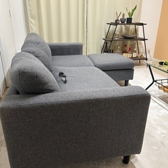 L字ソファ（オットマン付き）の画像