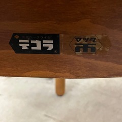 12/25まで店頭商品一部を除き半額クリスマスSALE!!開催中 　サ2512-149 マツダ デコラ ダイニングテーブルセット 回転椅子4脚付き ※バラ売り不可 キズ汚れ有りの画像