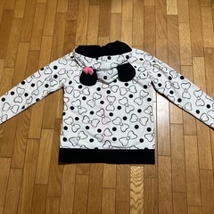 【数回使用美品】ディズニー柄ミニーマウス パーカーポケット付 胸囲79〜87cm 婦人服 レディース ティーンズの画像