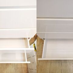 NITORI ニトリ PORTE 60TC ポルテ 9段 タワーチェスト ハイチェスト ホワイト 鏡面 参考価格55000円■横幅58.7㎝×奥行41.3㎝×高さ190.6㎝■近隣配送無料 買取帝国 朝霞店の画像