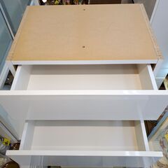 NITORI ニトリ PORTE 60TC ポルテ 9段 タワーチェスト ハイチェスト ホワイト 鏡面 参考価格55000円■横幅58.7㎝×奥行41.3㎝×高さ190.6㎝■近隣配送無料 買取帝国 朝霞店の画像