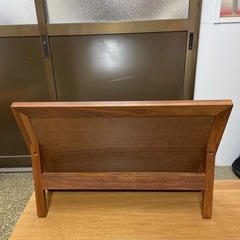 卓上ミラー 置きミラー 置き鏡 幅55cm×高さ40cm ウォールナット材 木製フレームの画像