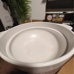 【格安】かれん華　吹きこぼれにくい土鍋9号(4〜5人用)の画像