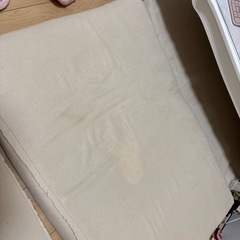 折りたたみソファ　リボンクッション　アイボリーの画像