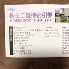 富士急行 株主優待 割引券 冊子の画像