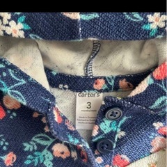 Carter's フード付き花柄トレーナー 3ヶ月の画像