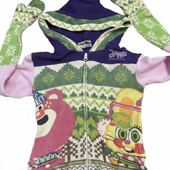 【110cm】JAM なりきりニットパーカー ミトン・耳付き 派手の画像