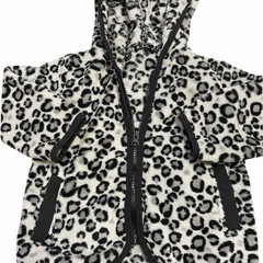 【100cm】B.J.G ヒョウ柄 フード付きアウターの画像