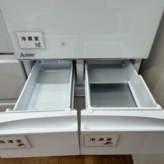 MITSUBISHI(三菱)　MR-MB45HL-W 5ドア冷蔵庫　2022年製の画像