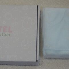 ☆ pastel organic長袖ロンパース 水色＆ホワイト 80cm◆プレゼントにも最適の画像