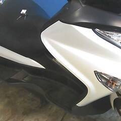 SUZUKI バーグマン200 白 エンジン始動動画 自賠責保険で乗れます 半額配送キャンペーン 現状渡し諸経費￥0- 横浜 P-Yardの画像