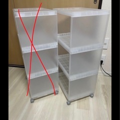 無印良品ポリプロピレン組立式ワゴン×1台の画像