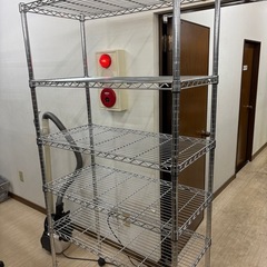 シルバーラック スチールラック メタルラック 棚 キッチンラック レンジ ③の画像