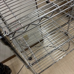 シルバーラック スチールラック メタルラック 棚 キッチンラック レンジ ③の画像