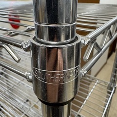 シルバーラック スチールラック メタルラック 棚 キッチンラック レンジ ③の画像