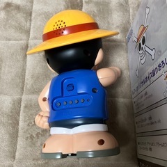 リズム時計工業　ワンピースモンキーDルフィおしゃべり目覚まし時計箱付き！の画像