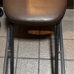 折りたたみイス 茶色 の画像