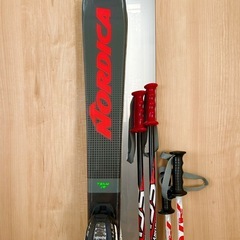 男の子 ＊ スキーセット スキー4点フルセット ＊ ノルディカ アトミック　板、ビンディング、ブーツ、ストックの画像