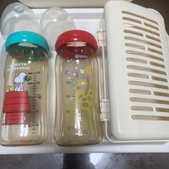 コンビ　レンジ消毒　プラスチック哺乳瓶2本の画像