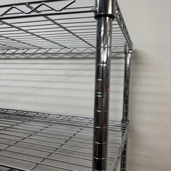 シルバーラック スチールラック メタルラック 棚 キッチンラック レンジ ④の画像