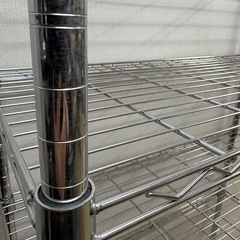 シルバーラック スチールラック メタルラック 棚 キッチンラック レンジ ④の画像