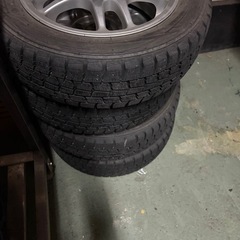 綺麗！ スタッドレス 155/65 R 13 インチ アルミ ホイール A-TECH ブリヂストン ブリザック 13 × 4.5 J ET 43 軽 エブリィ タント アルトの画像