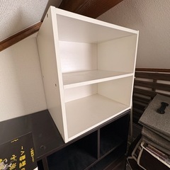 【美品】白２段カラーボックスの画像
